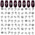 thumbnail image 1 of ZOKLU 100Pcs Silver Cross 3D Nail Charms – Y2K Nail Art Gems for Manicure Design, 1 of 5