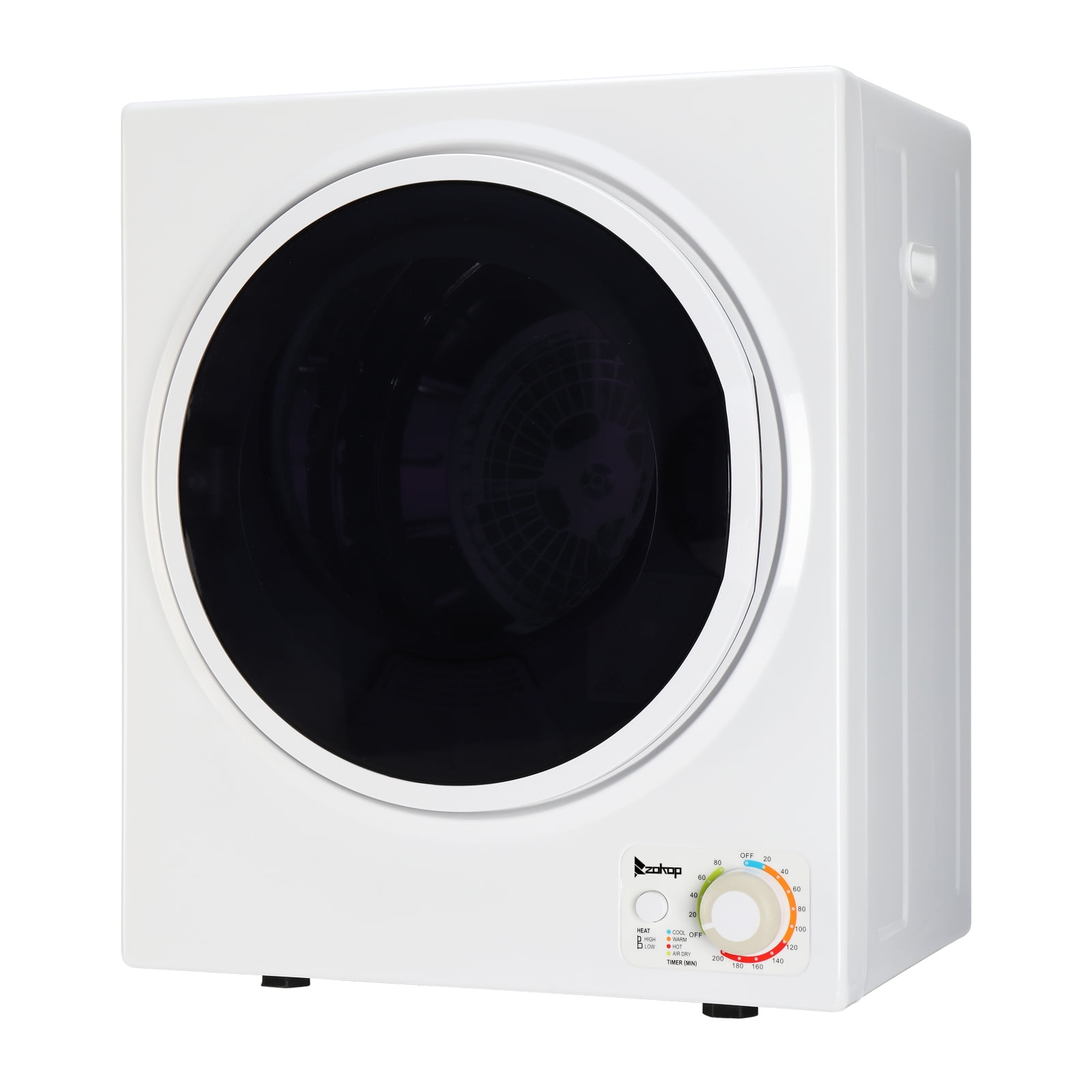 ZOKOP 1.6cuft Compact Portable Clothes Dryer with Stainless Steel Drum, 120V Mechanical Control, ETL Certified - Ideal for Apartments and Small Spaces