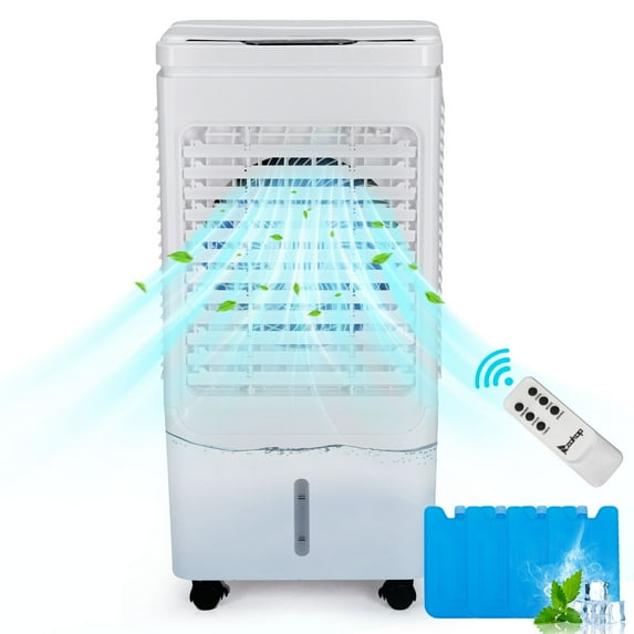 ZOKOP 40L Portable Evaporative Air Cooler Fan Indoor/Outdoor 10.5Gal 2600CFM for Commercial Patio Office Shop