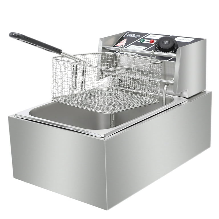 ZOKOP 6L Stainless Steel Single Double Tank Electric Fryer