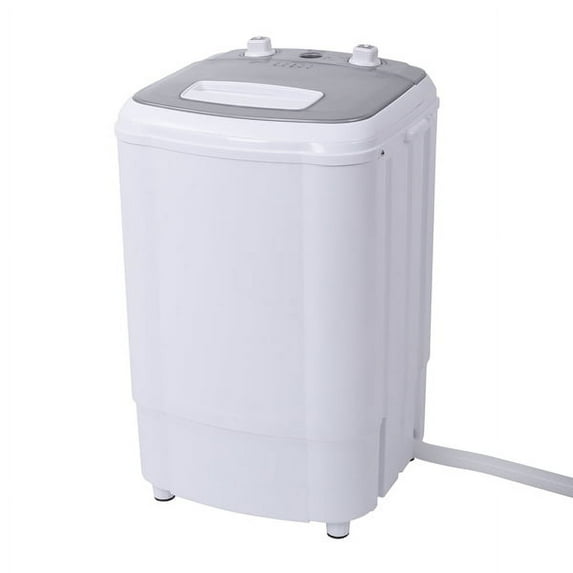 ZOKOP Compact Single Tub with Built-in Drain Pump XPB38-ZK3 10lb Elution Integrated Semi-automatic Gray Cover Washing Machine