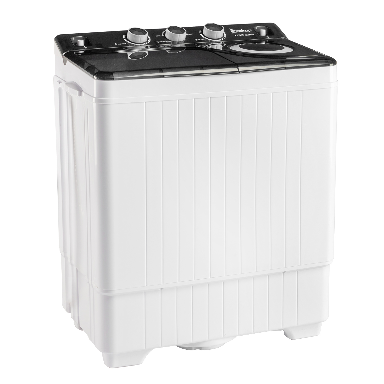 ZOKOP Compact Twin Tub Portable Clothes Washer 26Lbs Semiauto, Spin