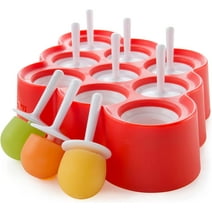 ZOKU Mini Pop Molds, 9 Miniature Popsicle Molds With Sticks and Drip Guards, Easy-Release BPA-free Silicone