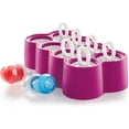 thumbnail image 1 of ZOKU Ring Pop Molds, 8 Silicone Jewel-Shaped Popsicle Molds, Ring Sticks and Drip Guards, BPA-free, 1 of 5