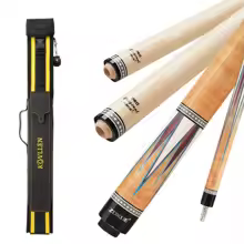 ZOKUE 3 Cushion Carom Cue Stick Low Deflection Billiard Carom Cue Set with 2 shafts and 3 Holes Carom Cue