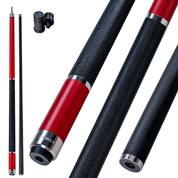 ZOKUE Elite Series Carbon Fiber Pool Cue Stick Low Deflection Full Carbon Technology Cue Stick for Beginner Primary Pool Stick with 12.5mm Tip (Easy to Control Powerful and Precise Pro Taper)