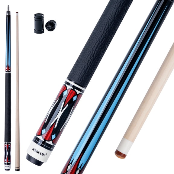 ZOKUE Maple Pool Cue Sticks FY Series with 12.5mm Tip Low Deflection Profession 1/2 Split Billiard Pool Sticks