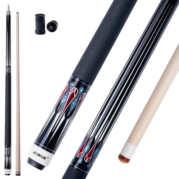 ZOKUE Maple Pool Cue Sticks FY Series with 12.5mm Tip Low Deflection Profession 1/2 Split Billiard Pool Sticks