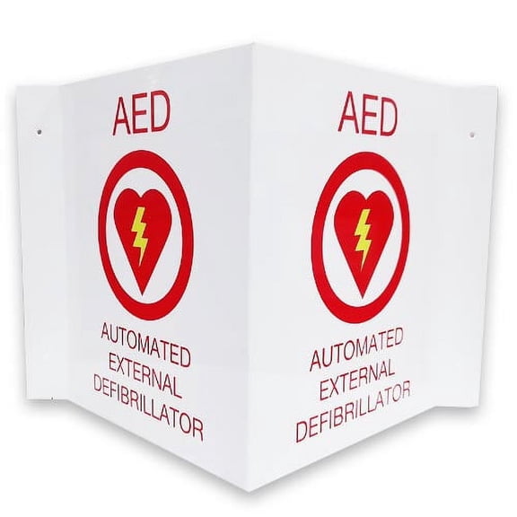 ZOLL 9310-0738 Sign 3-Dimensional Standard AED Wall Sign for United States