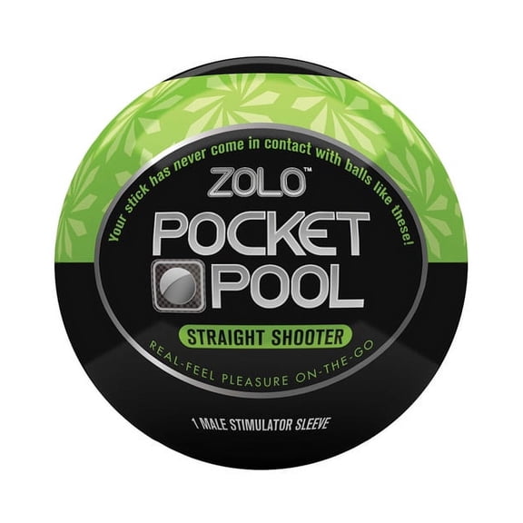 ZOLO Pocket Pool Straight Shooter Masturbator Sleeve for Men, Green