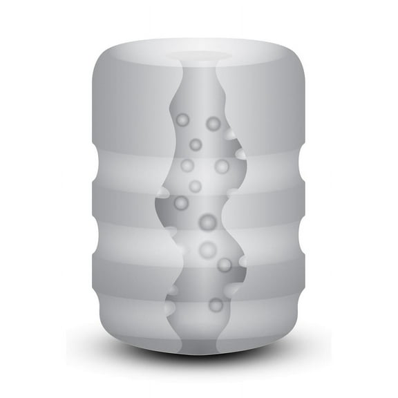 Zolo Ribbed Thermoplastic Elastomer (TPE) Stroker Masturbator for Male, 1 Count