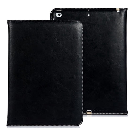 ZOLOHONI iPad 10.2 inch Case for Apple iPad 9th Generation 2021 iPad 8th Generation 2020 iPad 7th Generation 2019,Smart Auto Sleep/Wake Cover with Kickstand Hand Strap Card Holder,Black Soft Leather