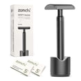 thumbnail image 1 of ZOMCHI Double Edge Safety Razor with Razor Stand, Men’s Metal Razor with 10 Safety Razor Blades, Reusable Razor for Men & Women - Matte Black, 1 of 7