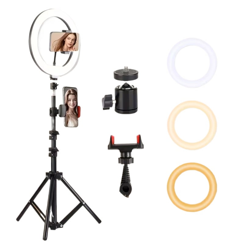 ZOMEI 12" Dimmable Selfie Ring Light with 110cm Tripod & Phone Holder for Video/Photo/Makeup