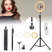 ZOMEI 12" Ring Light with 63" Tripod Stand and Phone Holder Kit, Full-Screen Zoom Lighting for Video Recording, Makeup, Live Stream