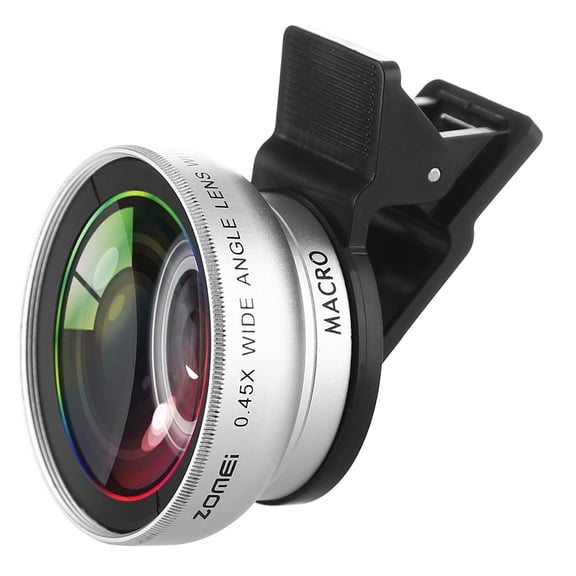 ZOMEI 37mm 0.45X Clip On Wide Angle Camera Lens For iPhone/Android CellPhone