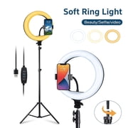 ZOMEI 10-inch Ring Light 43.3 Extendable Tripod with Phone Holder, for YouTube/TikTok, Compatible iPhone Android Camera, Dimmable