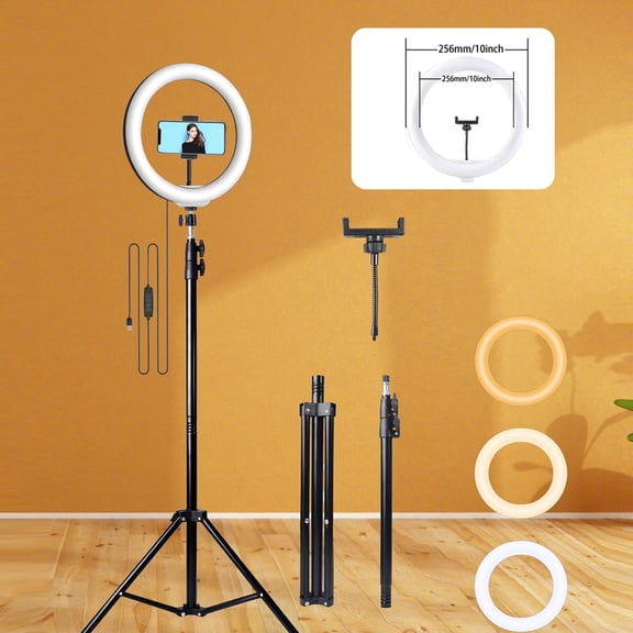 ZOMEI 63" LED Ring Light with Stand & Phone Holder, USB Studio Light for Photography/Video/Live Streaming, Portable Fill Light