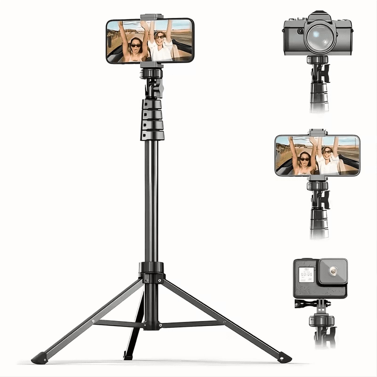 Zomei 63" Extendable Phone Tripod with 180° Head - Foldable & portable for smartphones/TikTok/YouTube/video calls
