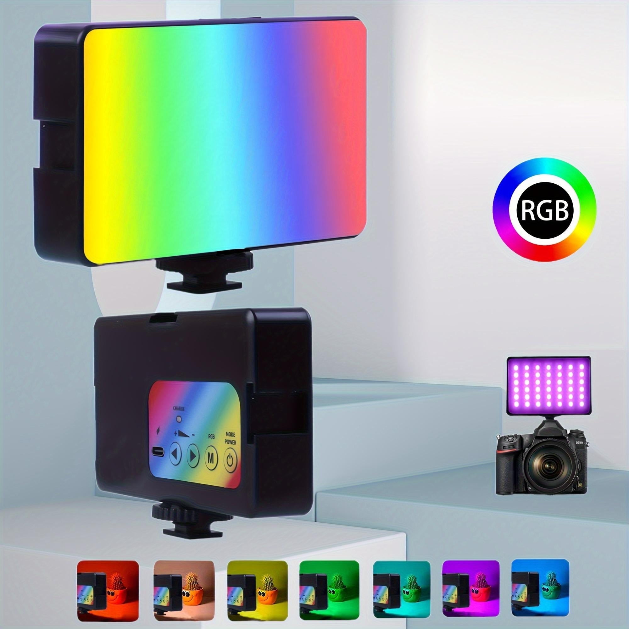 ZOMEI RGB Fill Light, High Power Rechargeable Photography Lighting for Phone/Tablet/Laptop Video Vlog Selfie