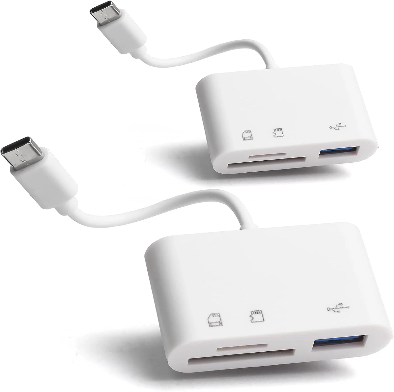 ZONE- [2 Pack] Sd Card Reader For Android, Micro To Usb Adapter, White ...