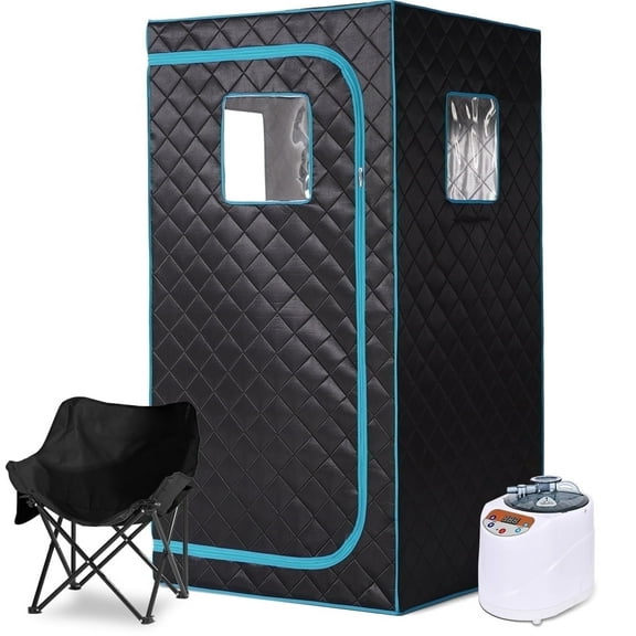 ZONEMEL Portable Home Sauna Kit with 3L Steam Generator & Tent 33.8" x 33.8" x 66.9"