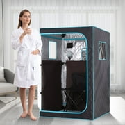 ZONEMEL Portable Infrared Sauna Tent, 35.4"x35.4"x55.2", Black