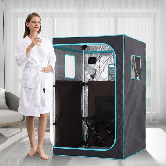 ZONEMEL Portable Infrared Sauna Tent, 35.4"x35.4"x55.2", Black