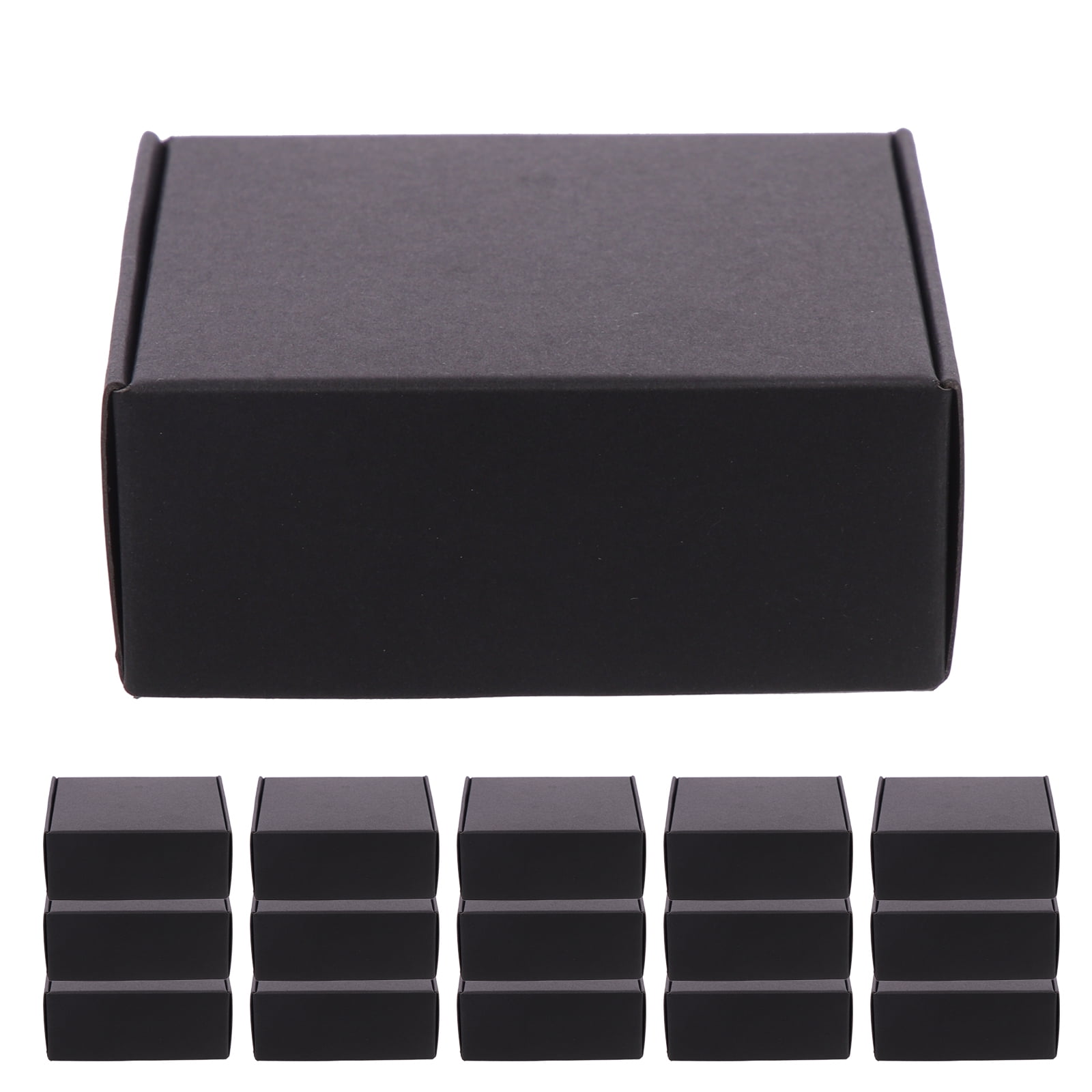 ZONHEBIN 20 Black Corrugated Small Shipping Boxes for Business