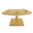 ZONHEBIN Wooden Ice Cream Cone Display Stand 3 Hole Rack for Restaurant