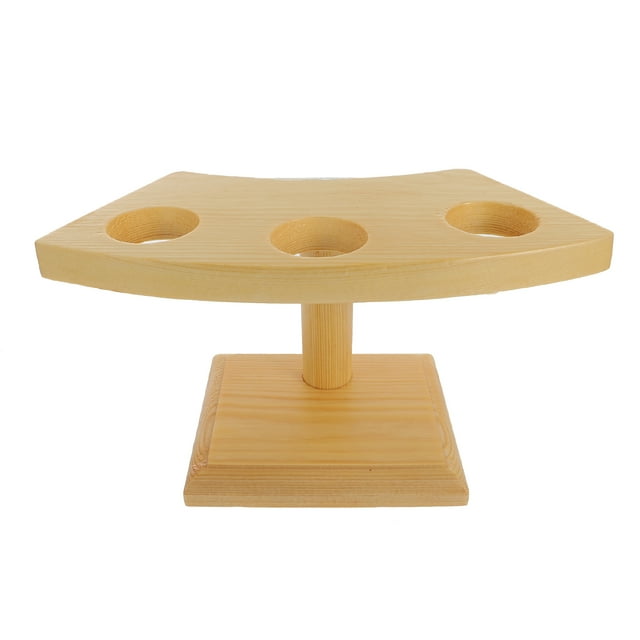 ZONHEBIN Wooden Ice Cream Cone Display Stand 3 Hole Rack for Restaurant