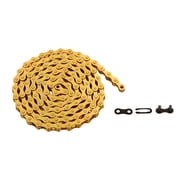 ZONKIE Single Speed Bicycle Chain 1/2 x 1/8 inch - 850kg Tensile Strength, Gold