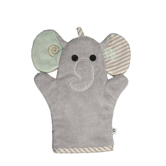 ZOOCCHINI Baby Bath Mitt - Elle The Elephant, Ultra-Soft Washcloth Glove