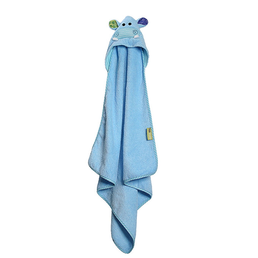 ZOOCCHINI Baby Snow Terry Hooded Bath Towel - Henry Hippo (0-18M)