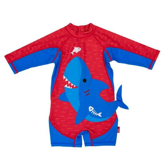 ZOOCCHINI Baby/Toddler Rash Guard One Piece Swimsuit - Blue Shark