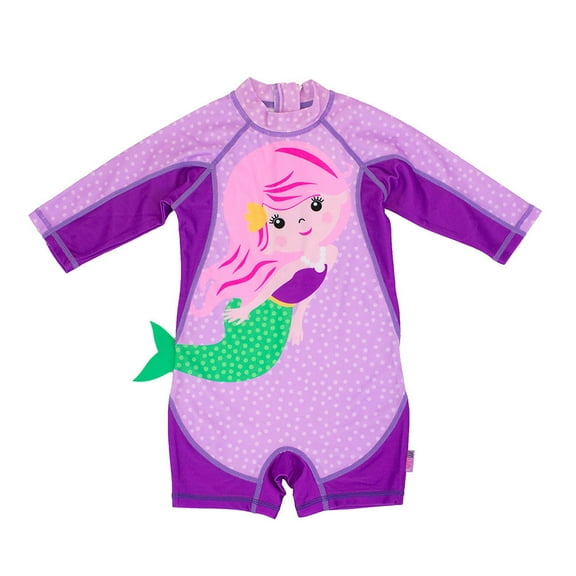 ZOOCCHINI Baby/Toddler Rash Guard One Piece Swimsuit - Mermaid