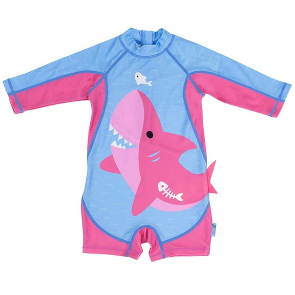 ZOOCCHINI Baby/Toddler Rash Guard One Piece Swimsuit - Sophie the Shark