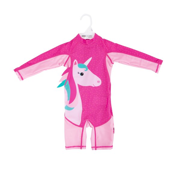 ZOOCCHINI Baby/Toddler Rash Guard One Piece Swimsuit - Unicorn