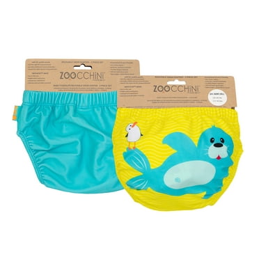 ZOOCCHINI Baby/Toddler Reuseable Swim Diaper Set (2 Pcs) - Sydney the Seal