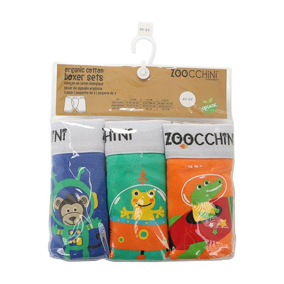 ZOOCCHINI Boys Organic Boxer Underwear Set (3-pk) - Space Force