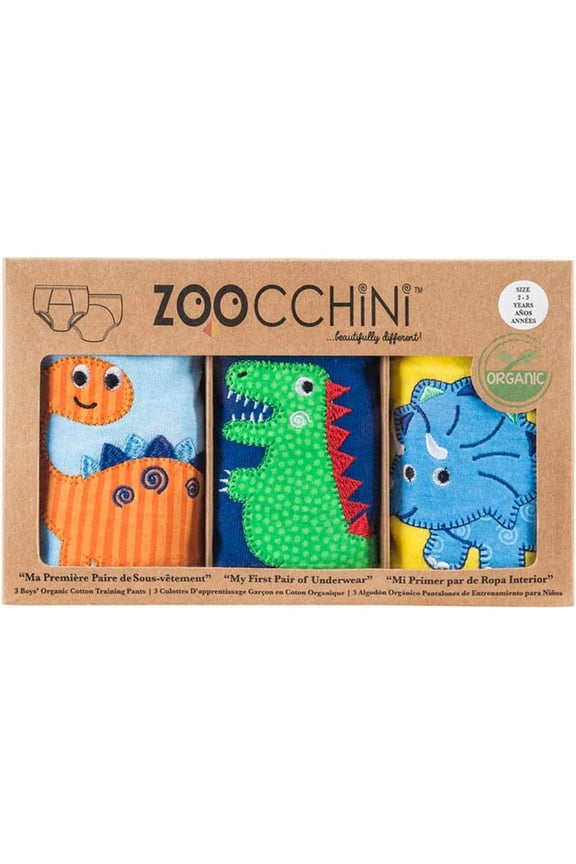Organic Cotton Potty Training Pants Set (3-pk) - Jurassic Pals