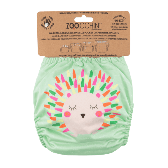 ZOOCCHINI Reusable Cloth Pocket Diaper - Harriet the Hedgehog