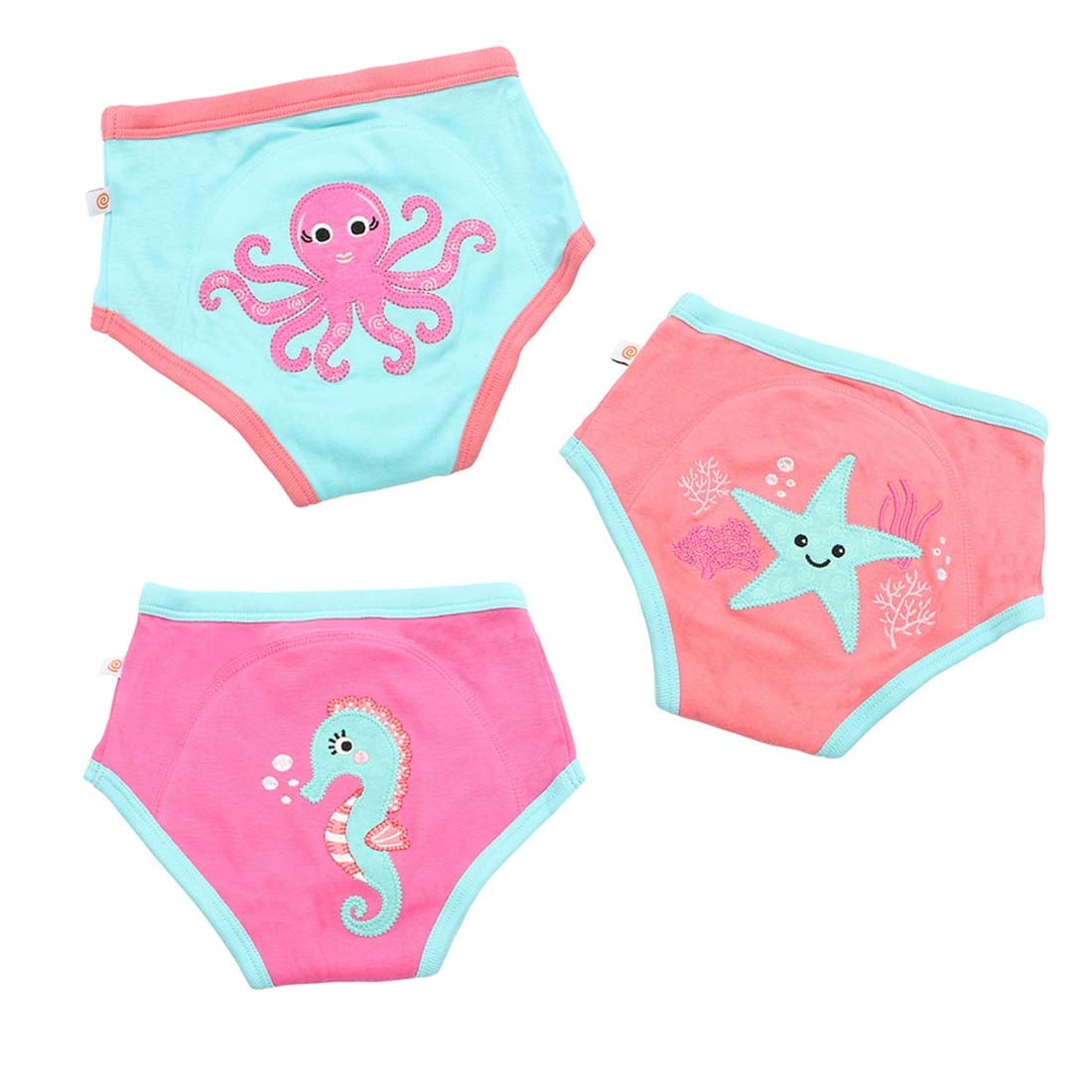 ZOOCCHINI Toddler Organic Potty Training Pants (3-pk) - Ocean Gals