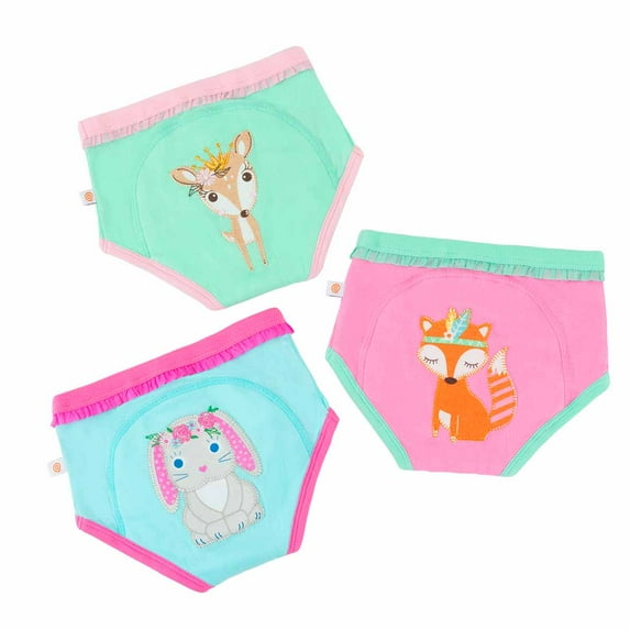 ZOOCCHINI Toddler Organic Potty Training Pants (3-pk) - Woodland Princesses