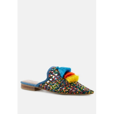 ZOOEY Colorful Woven Flat Mules