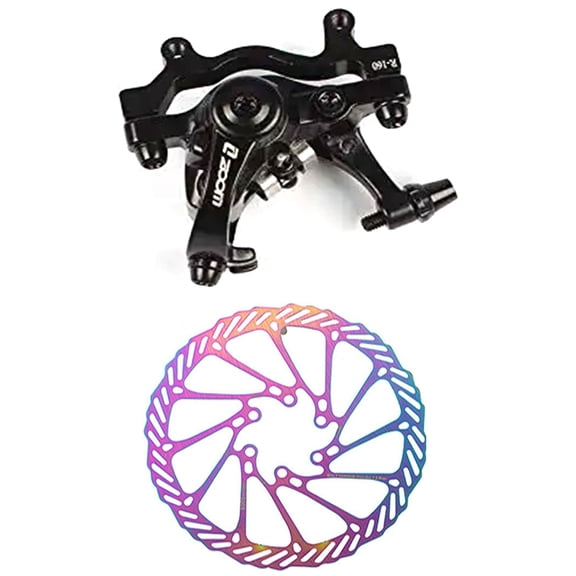 ZOOM MTB Bicycle Dual Piston Mechanical Disc Brake Caliper with G3 160mm Bike Disc Brakes Rotor