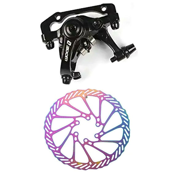 ZOOM MTB Bicycle Dual Piston Mechanical Disc Brake Caliper with G3 160mm Bike Disc Brakes Rotor