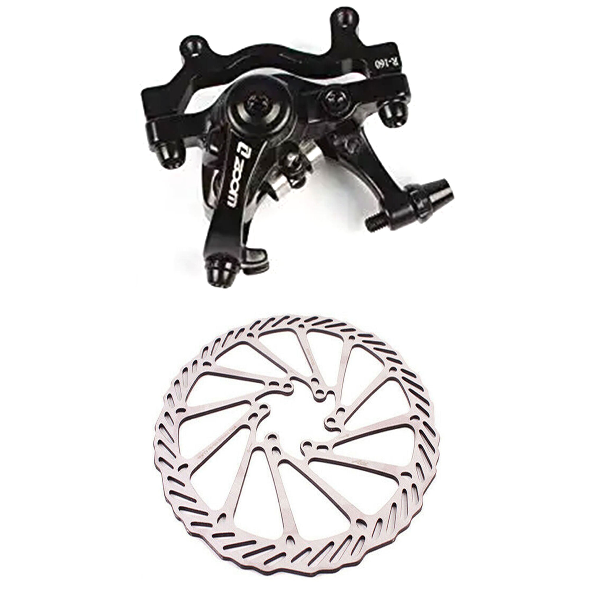 ZOOM MTB Bicycle Dual Piston Mechanical Disc Brake Caliper with G3 160mm Bike Disc Brakes Rotor Walmart