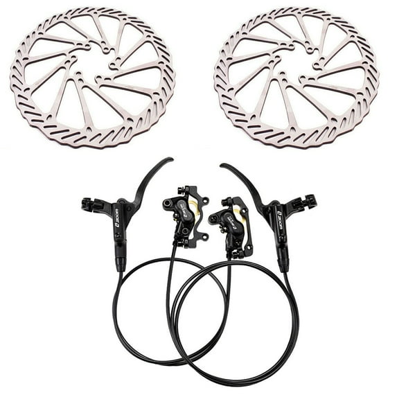 ZOOM Mountain Bicycle 4 Piston Hydraulic Disc Brakes Front Rear with Bike Disc Brake Rotor