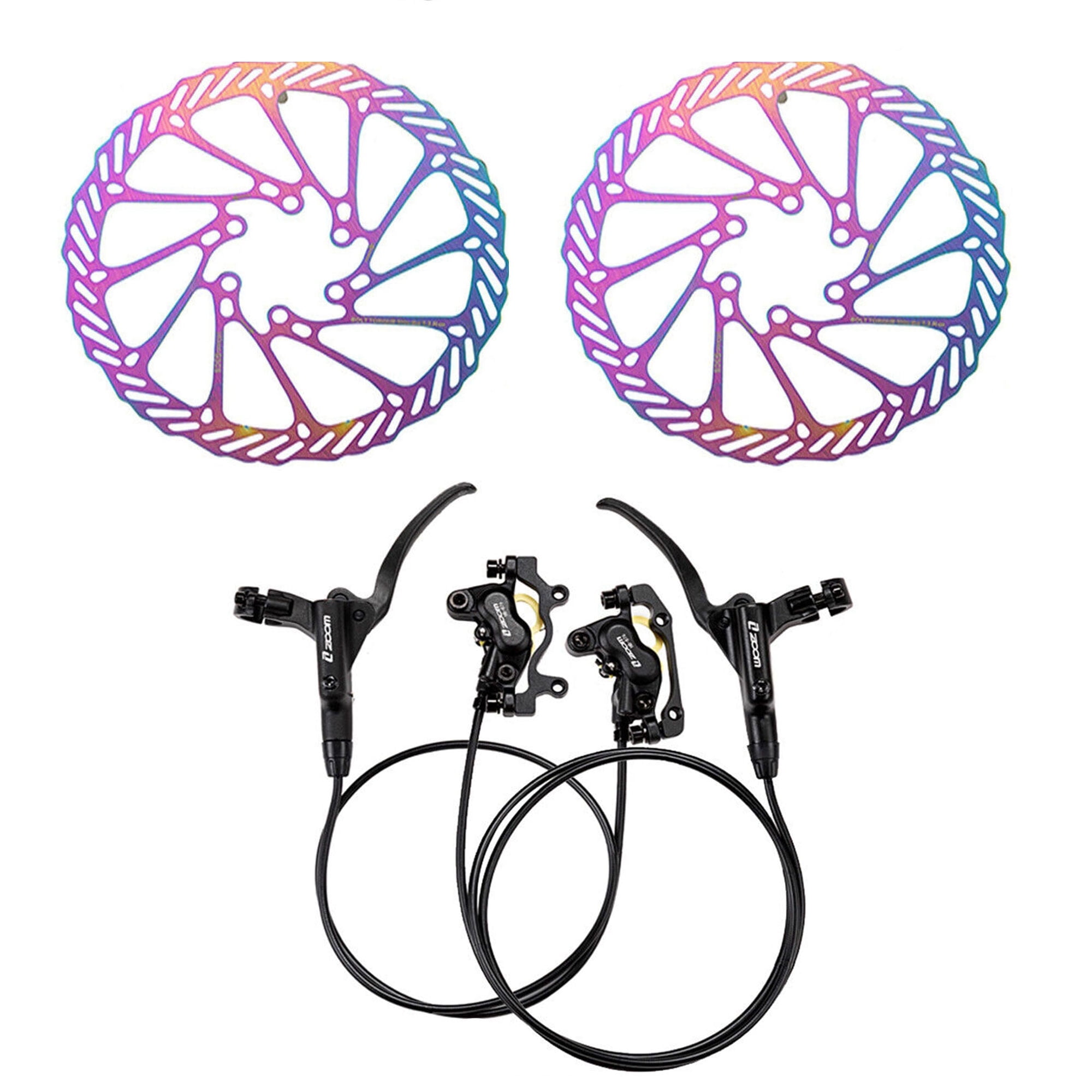 ZOOM Mountain Bicycle 4 Piston Hydraulic Disc Brakes Front Rear with ...